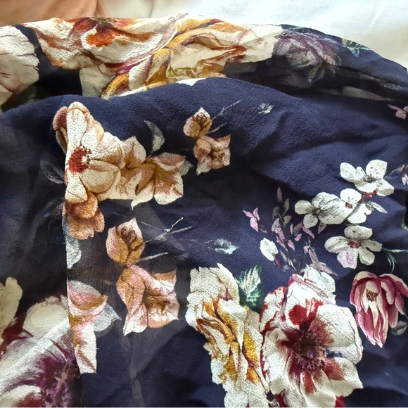 NICHOLAS garden rose navy silk midi dress - Picture 8 of 8